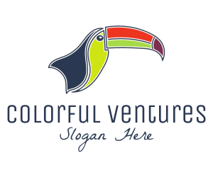 Colorful Toucan Beak logo design