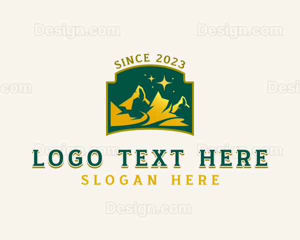 Mountain Trekking Adventure Logo