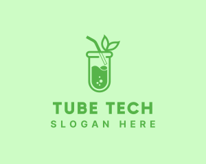 Test Tube Organic Drink logo design