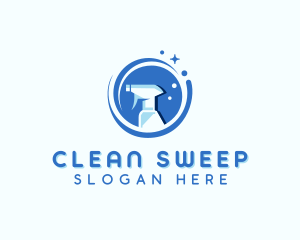 Sanitizer Disinfection Cleaner logo design