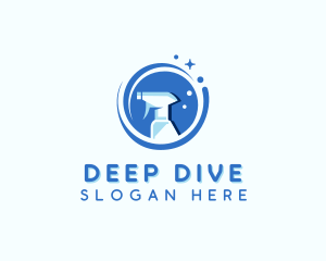 Sanitizer Disinfection Cleaner logo design