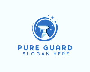 Sanitizer Disinfection Cleaner logo design