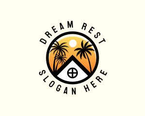 Sunset House Villa logo design