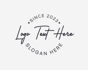 Cursive Round Business logo