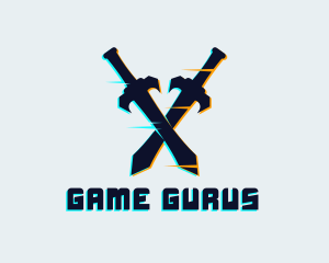 Glitch Sword Gaming  logo design