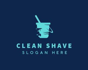 Bucket Spray Bottle Cleaning logo design