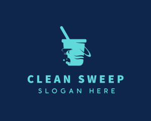 Bucket Spray Bottle Cleaning logo design