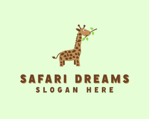 Baby Giraffe Safari logo design