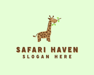 Baby Giraffe Safari logo design