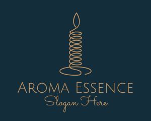 Gold Candle Aroma logo design