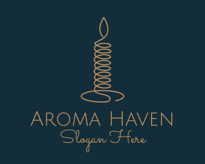 Gold Candle Aroma logo design