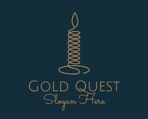 Gold Candle Aroma logo design