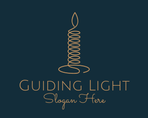 Gold Candle Aroma logo design