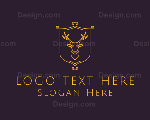 Elegant Deer Crest Logo