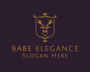 Elegant Deer Crest logo design