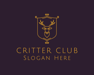 Elegant Deer Crest logo design