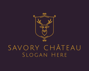 Elegant Deer Crest logo design