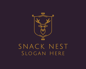 Elegant Deer Crest logo design