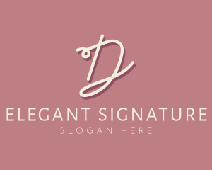 Cursive Handwriting Signature logo