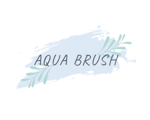 Brush Stroke Leaf Beauty logo design