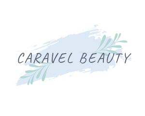 Brush Stroke Leaf Beauty logo design