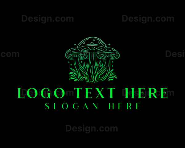 Magic Mushroom Fungi Logo