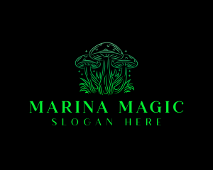 Magic Mushroom Fungi logo design