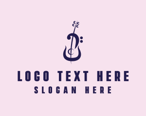 Violin Musical Note logo