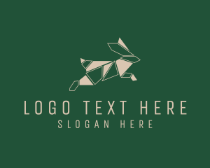 Geometric Rabbit Animal  logo