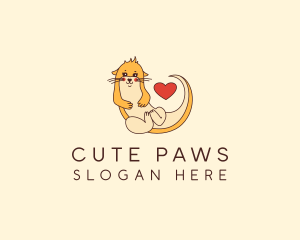 Cute Otter Pet logo design