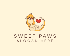 Cute Otter Pet logo design