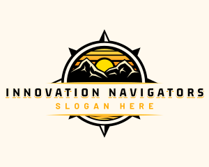 Compass Mountain Navigation logo design