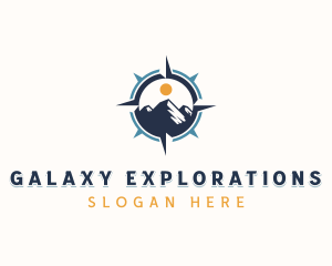 Mountain Navigation Compass logo design