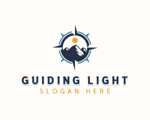 Mountain Navigation Compass logo design