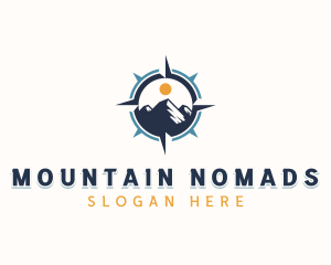 Mountain Navigation Compass logo design