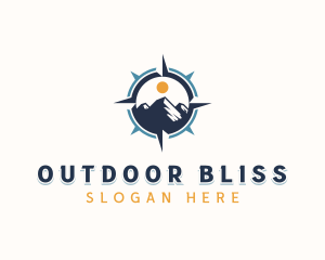 Mountain Navigation Compass logo design