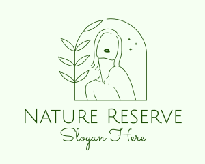 Minimalist Nature Woman logo design