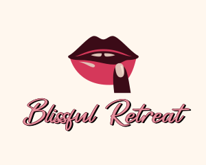 Lip Gloss Finger Mouth logo
