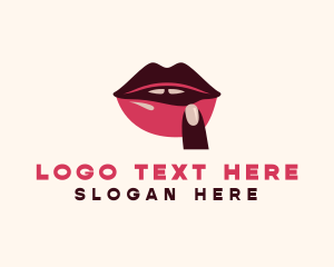 Lip Gloss Finger Mouth logo