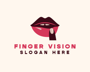 Lip Gloss Finger Mouth logo