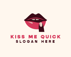 Lip Gloss Finger Mouth logo