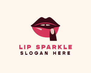 Lip Gloss Finger Mouth logo