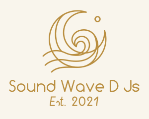 Moon Wave Spa logo design