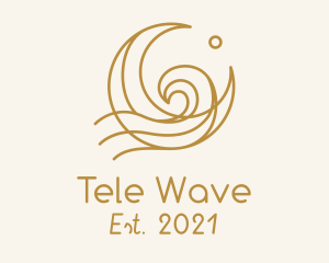 Moon Wave Spa logo design