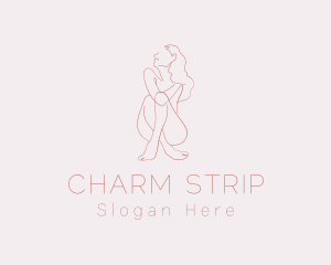 Sexy Nude Woman logo design