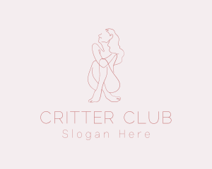 Sexy Nude Woman logo design