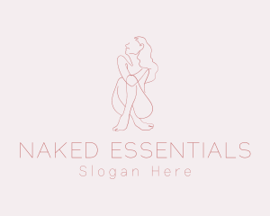 Sexy Nude Woman logo design