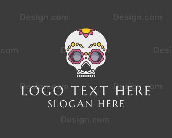 Festive Calavera Skull Logo