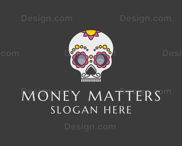 Festive Calavera Skull Logo