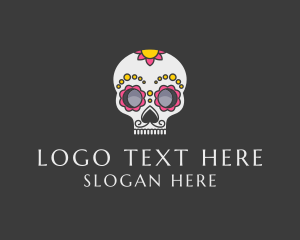 Festive Calavera Skull logo